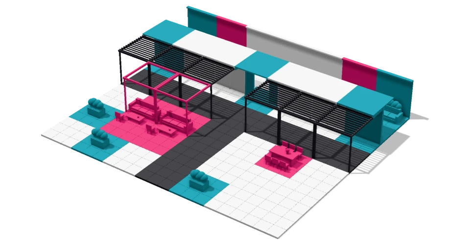 Courtyard Terrace: a preview of the original model.